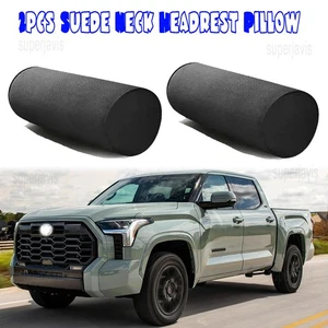 2Pcs Suede Neck Headrest Pillow Cervical Spine Protect Cushion For Toyota Tundra - Picture 1 of 11