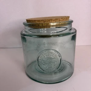 Leeres Glas mit Naturkorkdeckel echt Recyclingglas Bauernhaus Aufbewahrung - Bild 1 von 6