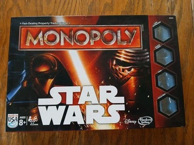 Star Wars Monopoly Hasbro Game - 2015 Darth Vader Luke Skywalker New - Image 1 of 4