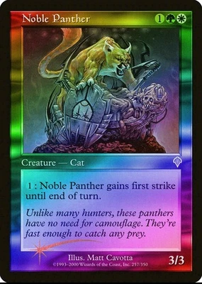 Magic the Gathering NOBLE PANTHER #257/350 Invasion Gold Foil Rare NM 2000 - Image 1 of 2