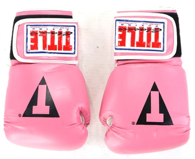 womens boxing gloves pink white Title Classic wrist wrap wraps red blue black - Image 1 of 4