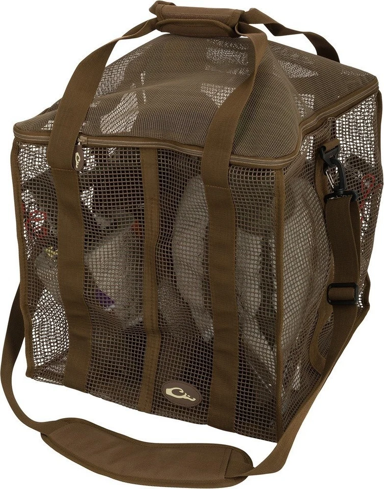 Drake Waterfowl Decoy Bag 4 Slot Motion Brown Vinyl-Coated Mesh - DA3700BRN04M - Image 1 of 1