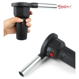 Soffiatore Portatile Ventilatore BBQ per Cucina Esterno Campeggio Griglia Carbone Nero - Foto 1 di 12