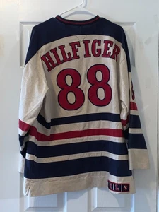 VINTAGE TOMMY HILFIGER HOCKEY JERSEY MENS SIZE XL - Picture 1 of 8