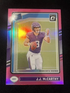 2024 Panini Donruss - Rated Rookie J.J. McCarthy #303 Anteprima Ottica Rosa... - Foto 1 di 2