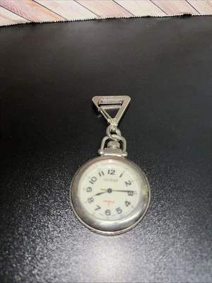 Vtg Guess Indigo Pocket Watch Wit Japan Movement  - Image 1 of 4