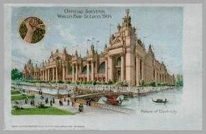 Official Souvenir World's Fair Palace Of Electricity St. Louis MO 1904 Postcard - Picture 1 of 2