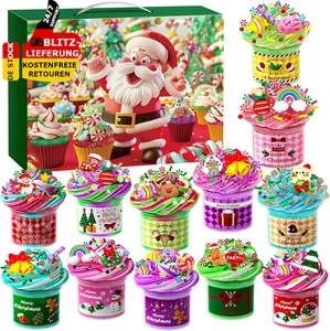 Adventskalender 2025 Glitzernder Butterschleim Schimmernd DIY Weihnachtsgeschenk - Bild 1 von 7