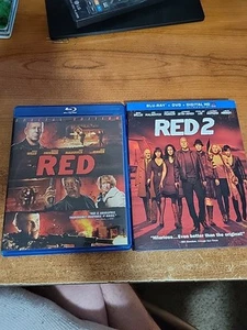 Red Blu-Ray & Red 2 Blu-ray DVD Digital HD Bruce Willis Morgan Freeman - Picture 1 of 1