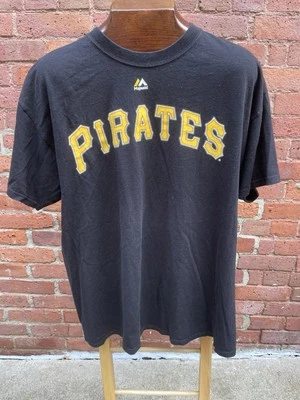 Camiseta Majestic MLB Masculina L Pirates Andrew McCutchen P/S Preta Licenciada - Imagem 1 de 4