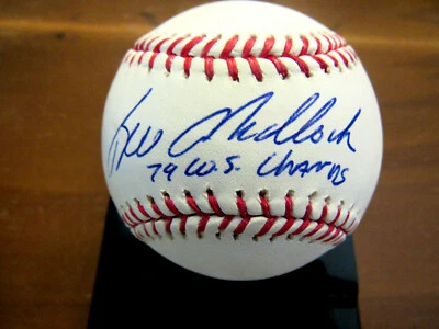 BILL MADLOCK 1979 W.S. CHAMPS PITT PIRATES SIGNED AUTO OML BASEBALL JSA BEAUTY - Image 1 of 3