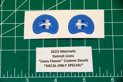 2023 Detroit Lions Alternate DIECUT Gumball Football Helmets *DECAL ONLY SPECIAL Cover