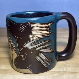 Mara Mex Rural Pottery Kaffee Tee Becher Tasse Pferde - Bild 1 von 8
