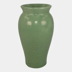 Haeger 1934 Chicago Worlds Fair Pottery Frosted Matt Green Vase 7065 - Bild 1 von 6