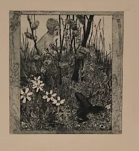 Heinrich Vogeler/Radierung/Froschbraut 1899/Platte zerstört 1924/Rief 28. 4. b - Bild 1 von 6