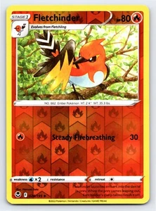 Fletchinder 028/195 Reverse Holo Silver Tempest Pokemon Card - NM Near Mint - Picture 1 of 2