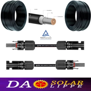 6mm² PV Solarleitung Solarkabel inkl. 4, Stecker Verlängerung 3-40m - Bild 1 von 5