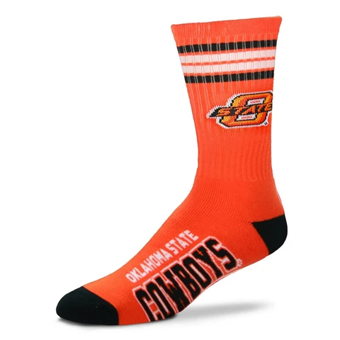 Oklahoma State University Cowboys OSU Adult Striped Crew Sock Cover