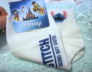 Stitch Socks Lilo & Stitch~White~Womens Girls Unisex - Picture 1 of 5