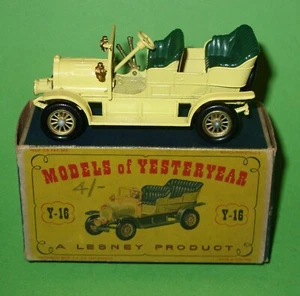 Matchbox Yesteryears / Y16 Light Yellow 1904 Spyker in Type D-1 Box - Picture 1 of 12