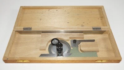 Takachiho Seiki 496-G Protractor Angle Gage Square w/ Case, Made in Japan - Image 1 of 4