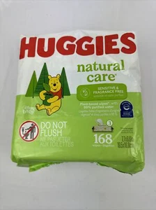 Toallitas refrescantes para bebés Huggies Natural Care 168 toallitas sensibles y sin fragancia - Imagen 1 de 1