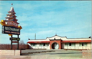 AMARILLO TEXAS ROUTE 66 DING WIE CHINESISCHES RESTAURANT VINTAGE POSTKARTE - Bild 1 von 2