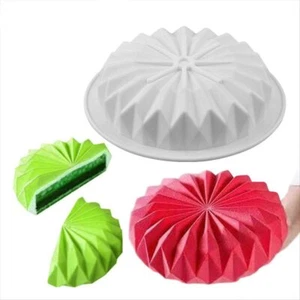 2PZ STAMPI IN SILICONE PER TORTE RIUTILIZZABILE 15\19 CM COLORE BIANCO +240 °C - Foto 1 di 7