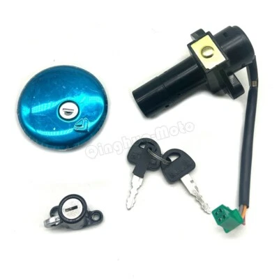 Motorcycle Ignition Switch Fuel Gas Cap Seat Lock Fits 1982-2001 Suzuki GN250 - Imagem 1 de 4