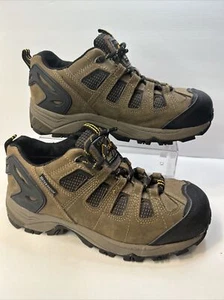 Carolina Mens Leather Safety Toe Work Outdoor Shoes Size 7.5 M Tan Black - Picture 1 of 12