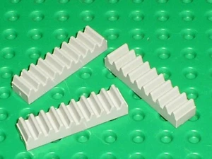 3 x Cremaillere LEGO TECHNIC OldGray Gear Rack 3743 /Set 10030 855 955 8458 8460 - Picture 1 of 1