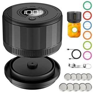Electric Mason Jar Vacuum Sealer Kit for Wide/ Regular Mouth Mason Jars &10 Lids - Picture 1 of 12