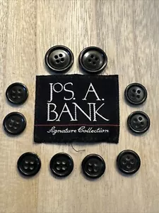 Jos. A Bank Suit Set of 10 Black 4-Hole Replacement Buttons - Picture 1 of 6