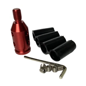 Adaptador universal de perilla de cambio de aluminio para palancas de cambio sin rosca M10X1.5 rojo - Imagen 1 de 4
