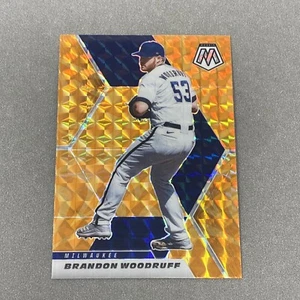 Brandon Woodruff ORANGE REACTIVE PRIZM 2021 Panini Mosaic #4 Parallel Brewers - Bild 1 von 10