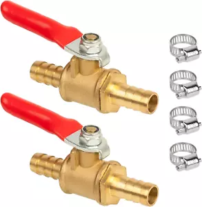 Valvola a sfera di intercettazione spinata 5/16", raccordo a barra tubo in ottone per aria, gas, carburante, oi - Foto 1 di 12