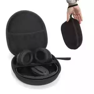 Black Headphone Storage Bag Universal Headset Hard Carrying Box Earphone Case - Picture 1 of 6