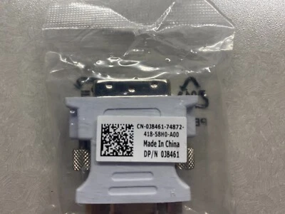  Dell DP/N 0J8461 OJ8461 Male DVI-I Single Link VGA Adapter NEW Sealed - Image 1 of 4