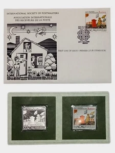 Macau 3 Patacas stamp 1983 MNH with Silver issue + FDC Communications Year ! - Picture 1 of 3