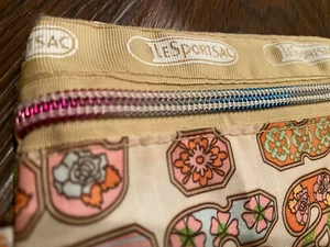LeSportsac RAINBOW ZIPPER Bolsa de Maquillaje Cosmético Bolsa Viaje DIVERTIDO LOGOTIPO LETRAS - Imagen 1 de 5