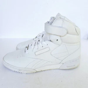 Vintage Reebok Herren Weiß Hoch Leder Turnschuhe Gr. 7-Sh953.2 - Bild 1 von 20