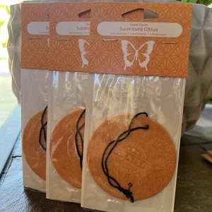 3 Scentsy Scent Circle Lot Car Air Freshener Free Ship Sunkissed Citrus - Picture 1 of 1