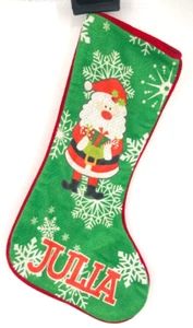 Santa Claus with Presents Stocking "Julia" 21 Inch - Vintage Keepsake - Picture 1 of 5