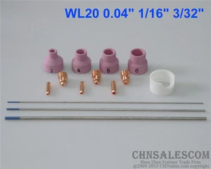 14 pcs TIG Welding Torch Kit WP-24 WP-24W WL20 Tungsten 0.04" 1/16" 3/32" - Picture 1 of 7