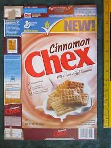 Scatola vuota per cereali GENERAL MILLS 2008 NUOVA! CANNELLA CHEX Z6B10 - Foto 1 di 2
