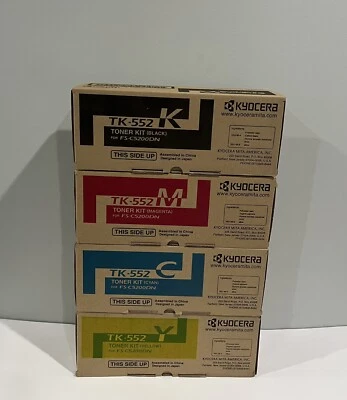 Kit de tóner genuino Kyocera Mita TK-552 juego de 4 KMCY para FSC-5200dn NUEVO Foto 1 de 4