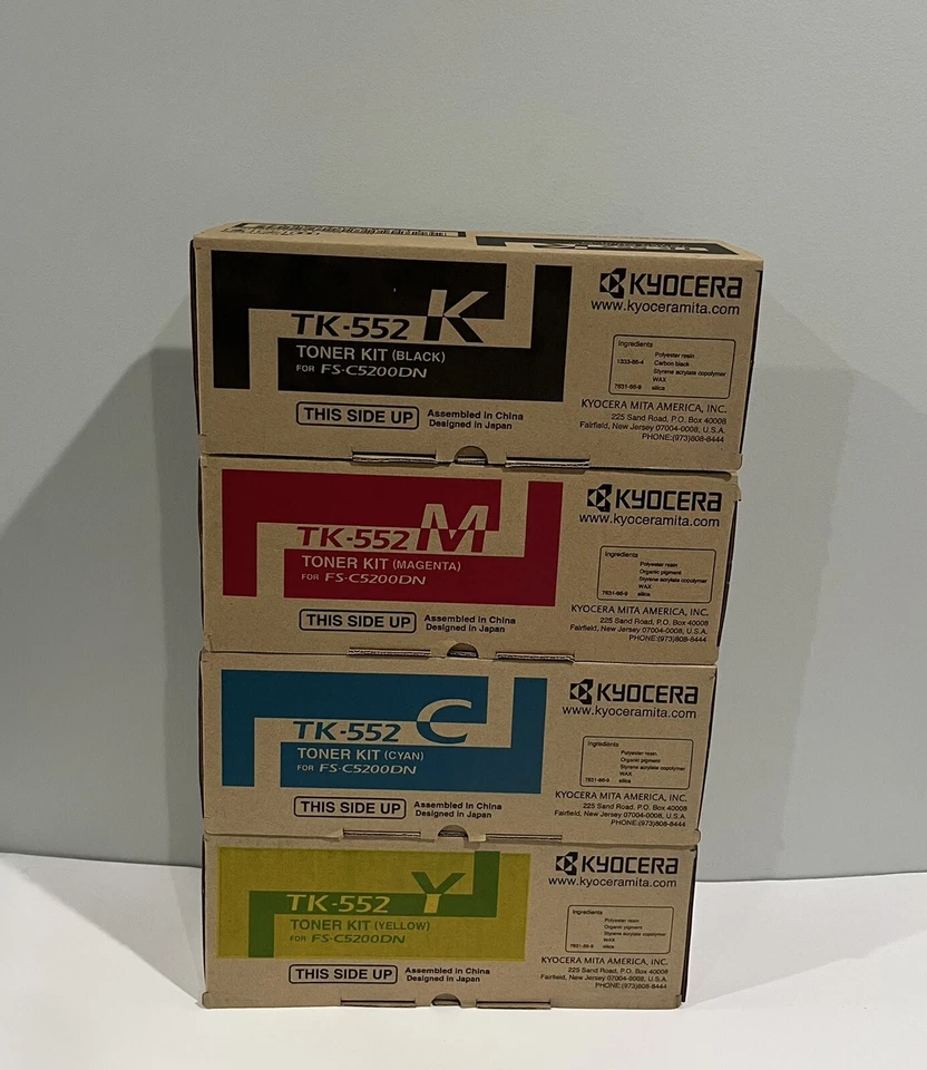 Kyocera Mita TK-552 подлинный тонер набор из 4 KMCY для FSC-5200dn новый - Изображение 1 из 4