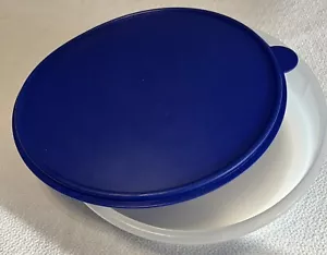 Tupperware großer runder Kuchen Cupcake Behälter 12 Zoll blau Denim DICHTUNG gefriergeeignet - Bild 1 von 3