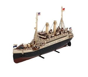 Modellschiff Schiff um 1900 Transatlantik Metall Sammleraufsatz - Bild 1 von 4