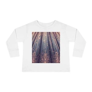 Sparkly Stars Toddler Tee, Cute Toddler Shirt, Kids Long Sleeve Top, Baby Shower - Picture 1 of 33